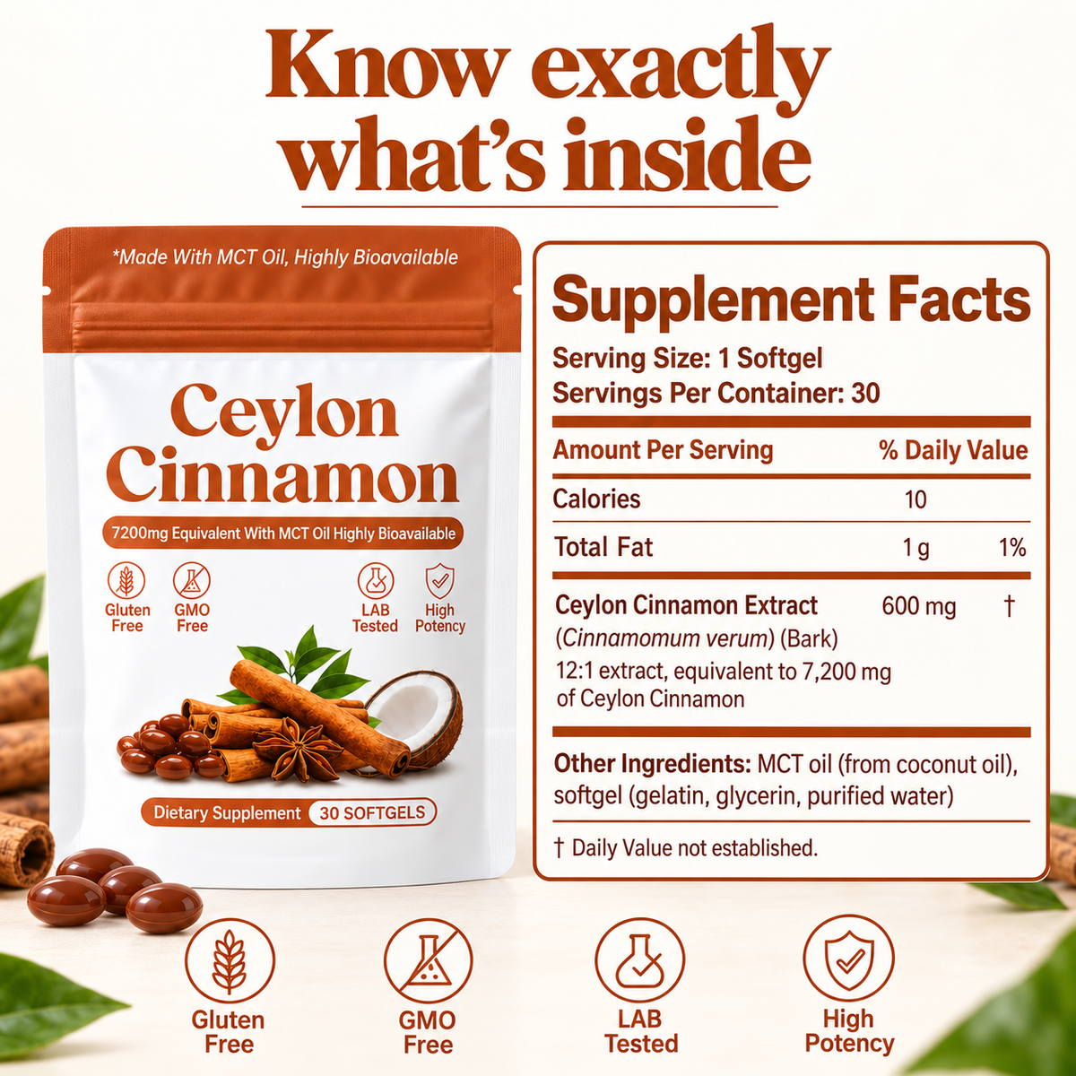 Ceylon Cinnamon Softgels