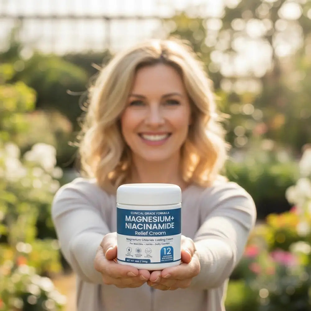 Magnesium Niacinamide Relief Cream Topical Magnesium Chloride Cream for Joints, Legs Feet with Arnica Boswellia Lightweight